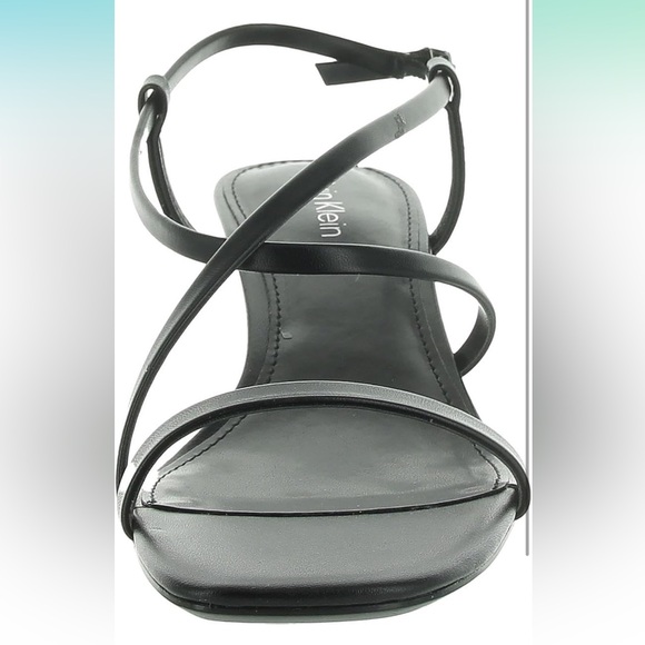 Calvin Klein Women's Ishaya Heeled Sandal - black faux leather - Picture 2 of 13